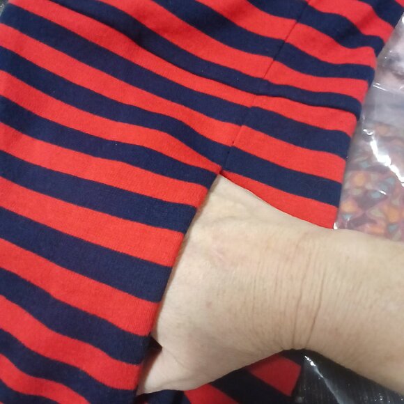 UEC Gap Striped Red/Navy Dress W/Pockets sz Large - Picture 5 of 9